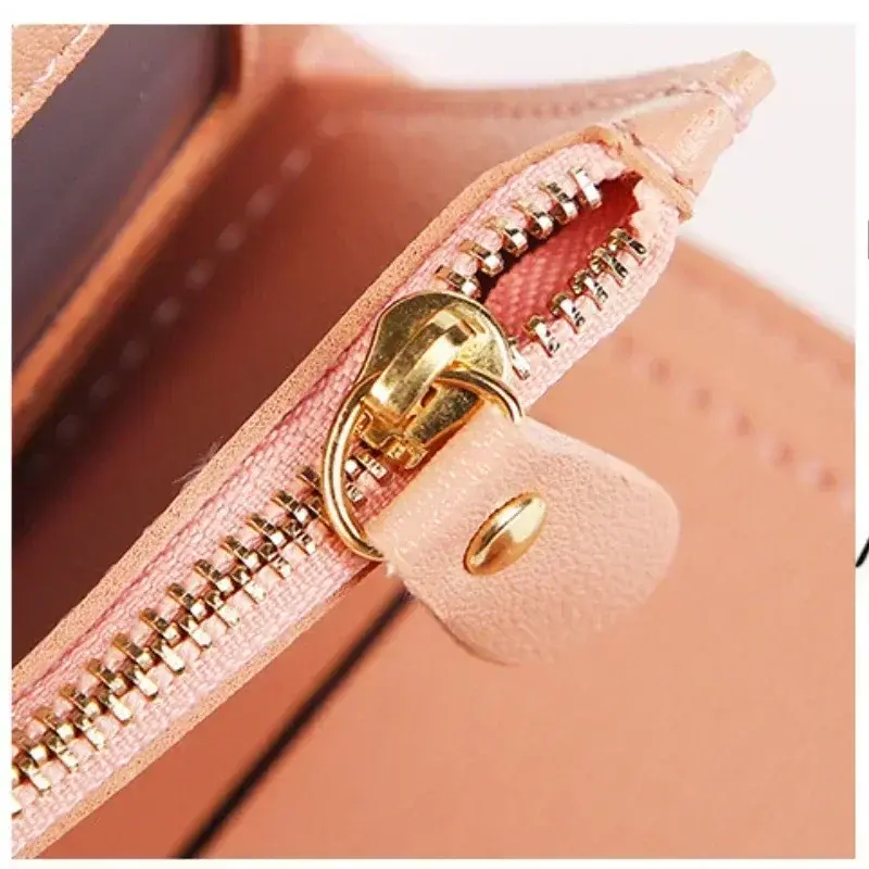 Women Wallets 2024 New Luxury Brand Red Black Small Mini Coin Purse Hasp Card Holder Lady Wallet Zipper Female Leather Buckle