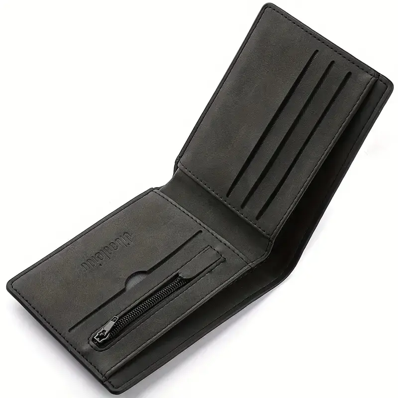 Men's Simple Soft PU Leather Wallet Vintage Thin Wallet Credit Card Holder