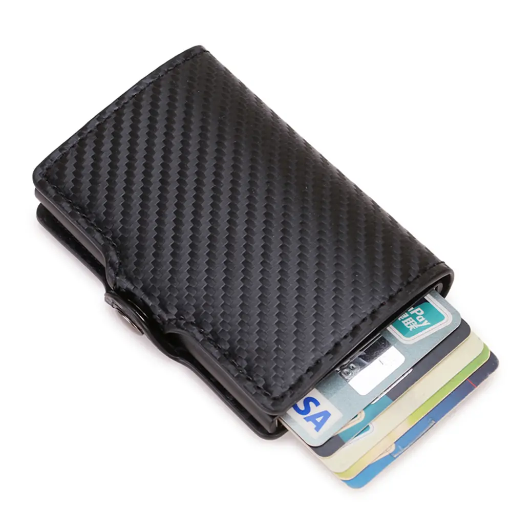 Top Quality Wallets Men Money Bag Mini Purse Male Vintage Brown Leather Rfid Card Holder Wallet Small Smart Wallet Pocket Walet