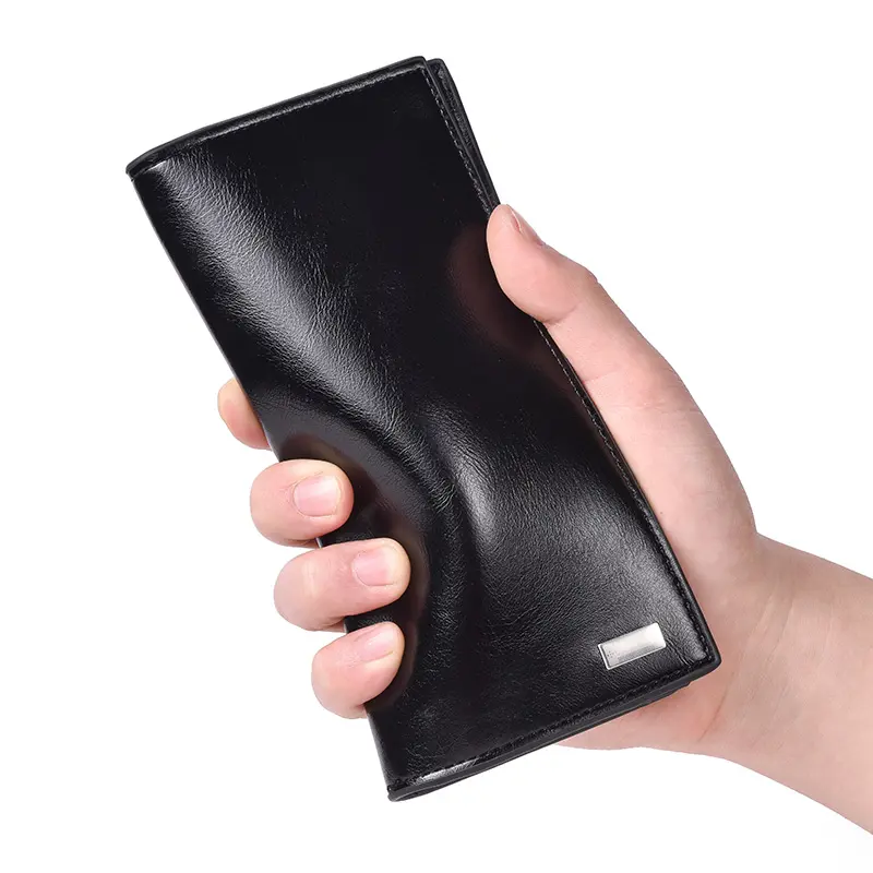 Men's Long Wallet Luxury High Quality PU Leather Wallet Large Capacity Cash Clip Multi-Card Credit Card Holder Men's Wallet
