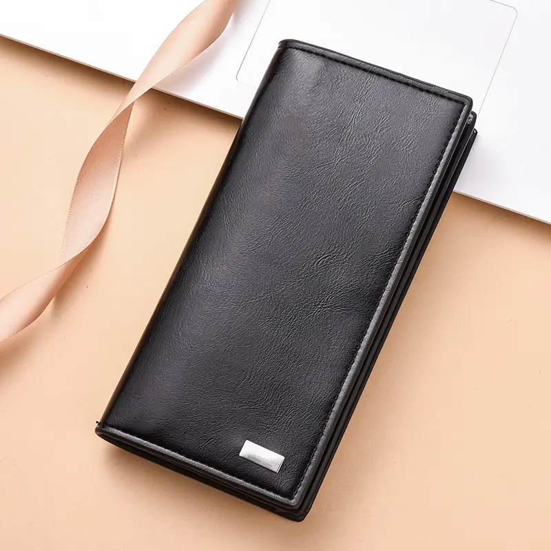 Men's Long Wallet Luxury High Quality PU Leather Wallet Large Capacity Cash Clip Multi-Card Credit Card Holder Men's Wallet