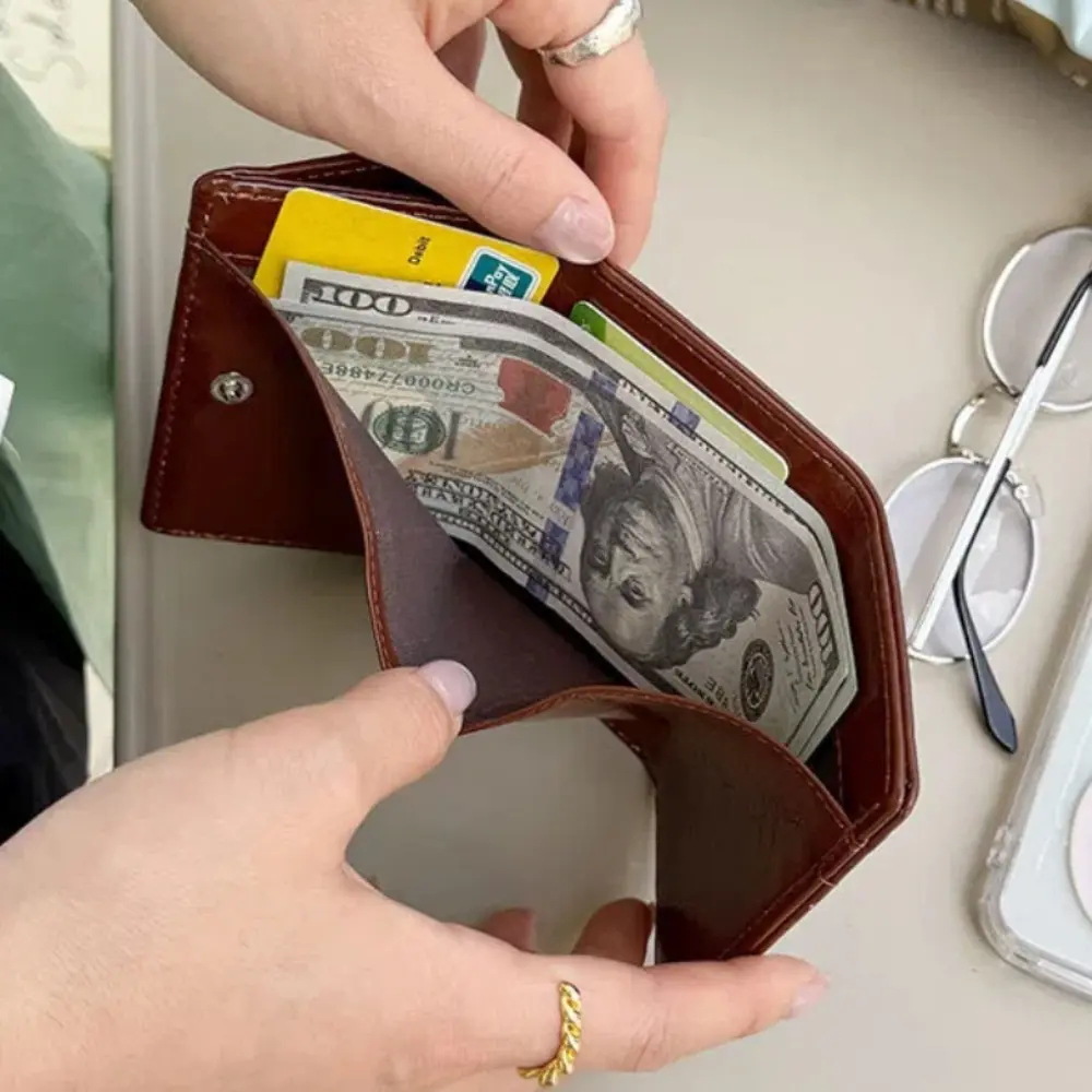 New Fashion Women Wallets Female PU Leather Purses Short Purse for Women Small Money Bag Coin Purse Card Holder Clutch