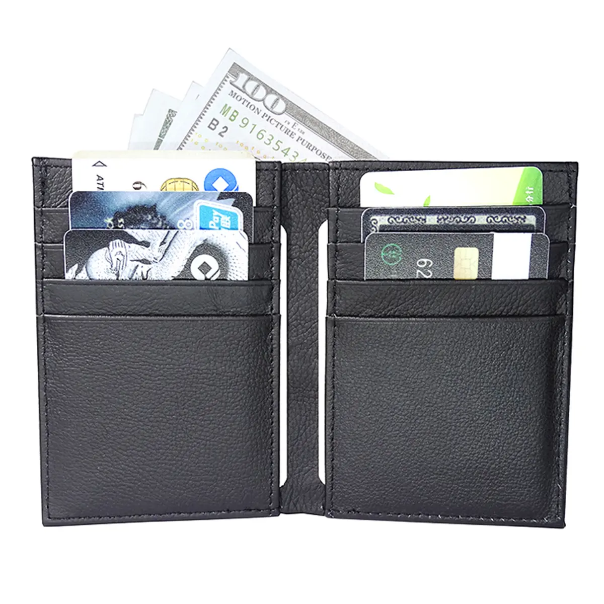 male mini wallet Money clip Genuine Leather Wallet for men Coin Purse Credit Card Holder Wallet man