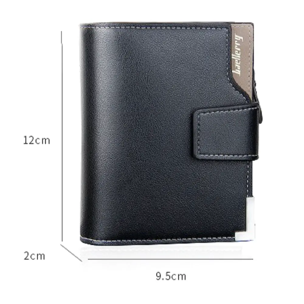 Men Casual Short Wallet Fashion Buckle Multi Functional Zipper Wallet Coin Purse Multi Card Business Wallets for Men 2023