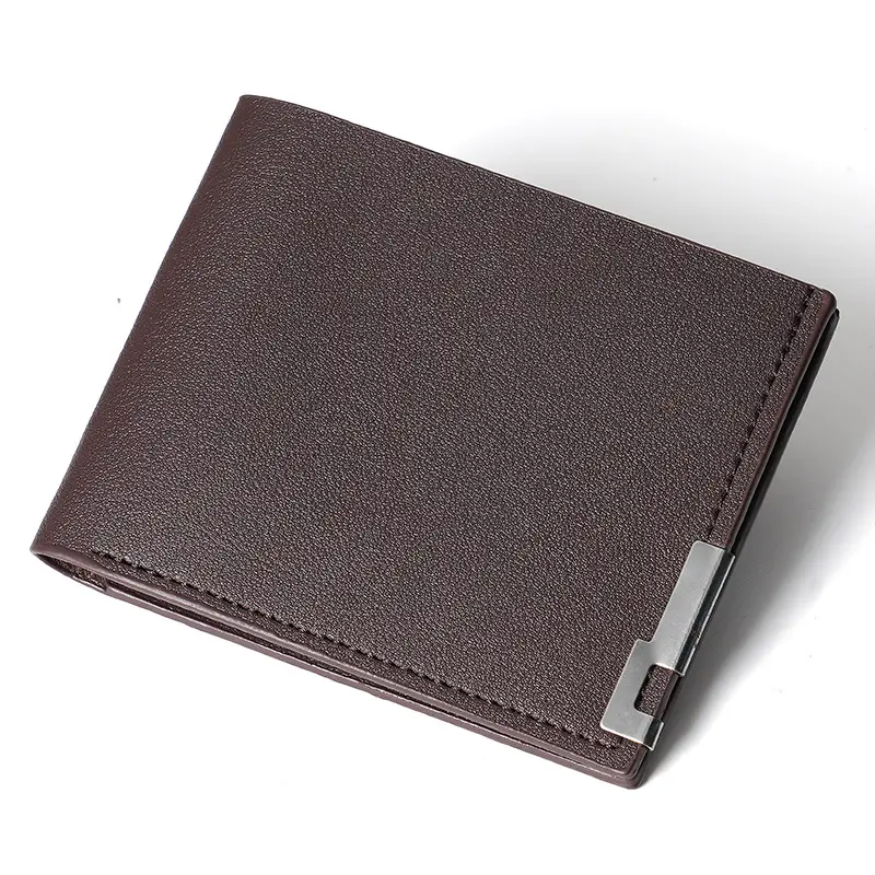 Men's short wallet Korean version of young men's horizontal multi-card wallet trend business card package in stock.