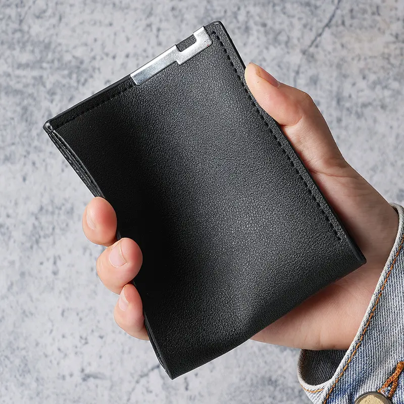 Men's short wallet Korean version of young men's horizontal multi-card wallet trend business card package in stock.
