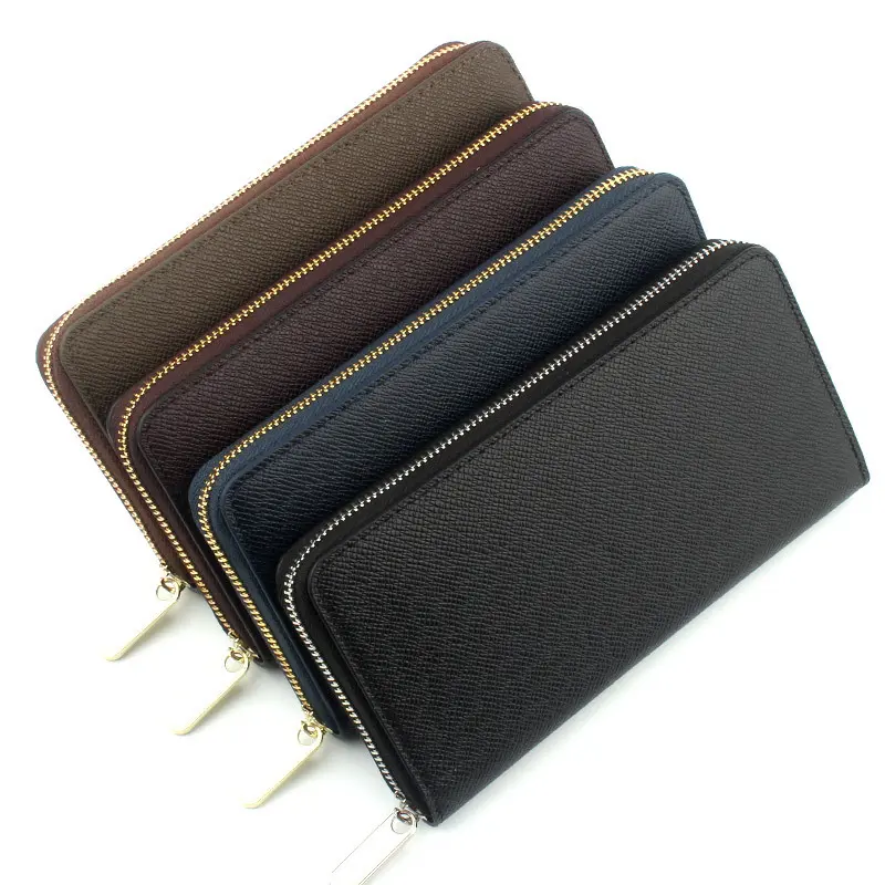 Luxury Designer Long Wallet for Men High Quality PU Leather Cardholder Wallets Men's Long Clutch Card Holder Purses Gift