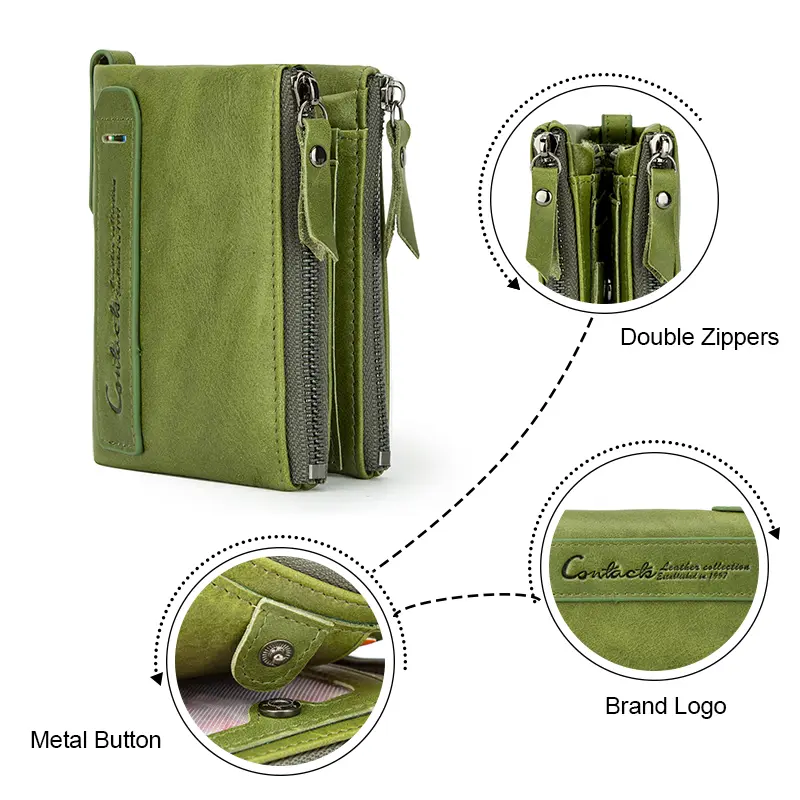 Contact's Name Engraving Genuine Leather Women Wallet Fashion Coin Purse Pocket Small Money Bag Leather Mini Wallets for Ladies