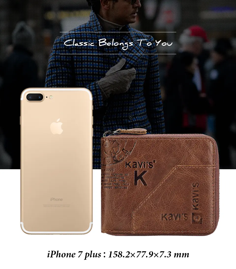 Casual Style Zipper Men Wallets Cow Leather Card Holder Small Bag Male Genuine Leather Man Purse Coin Mini Purse Men's Carteira