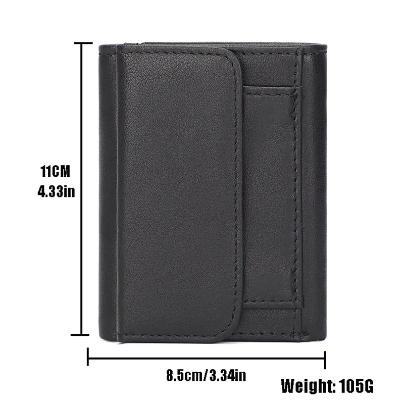 Classic men's wallet RFID Anti-Theft Genuine Leather Wallet Credit Card Holder Men's Purse