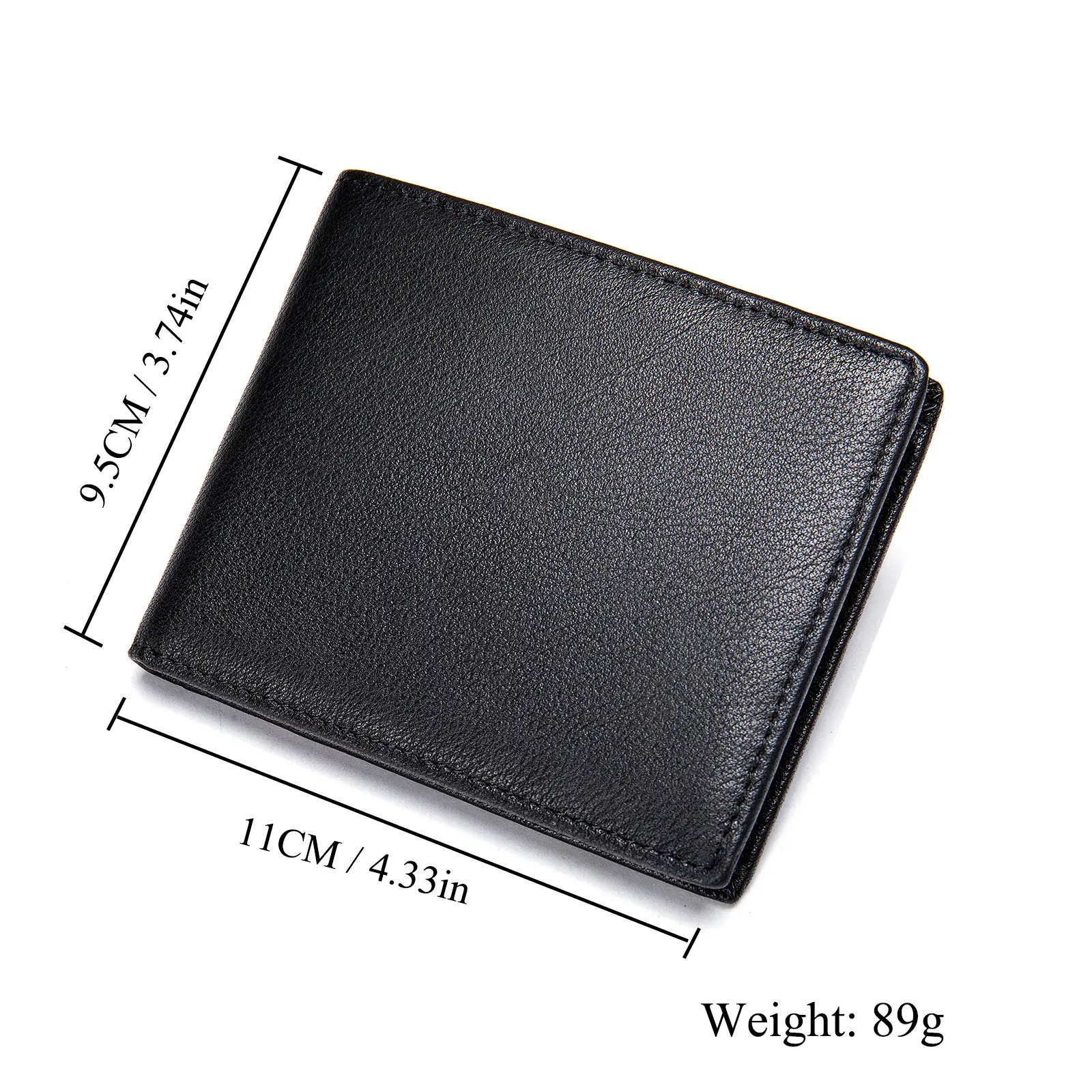 Classic men's wallet RFID anti-theft genuine leather wallet for men's credit card holder zipper coin wallet Money clip