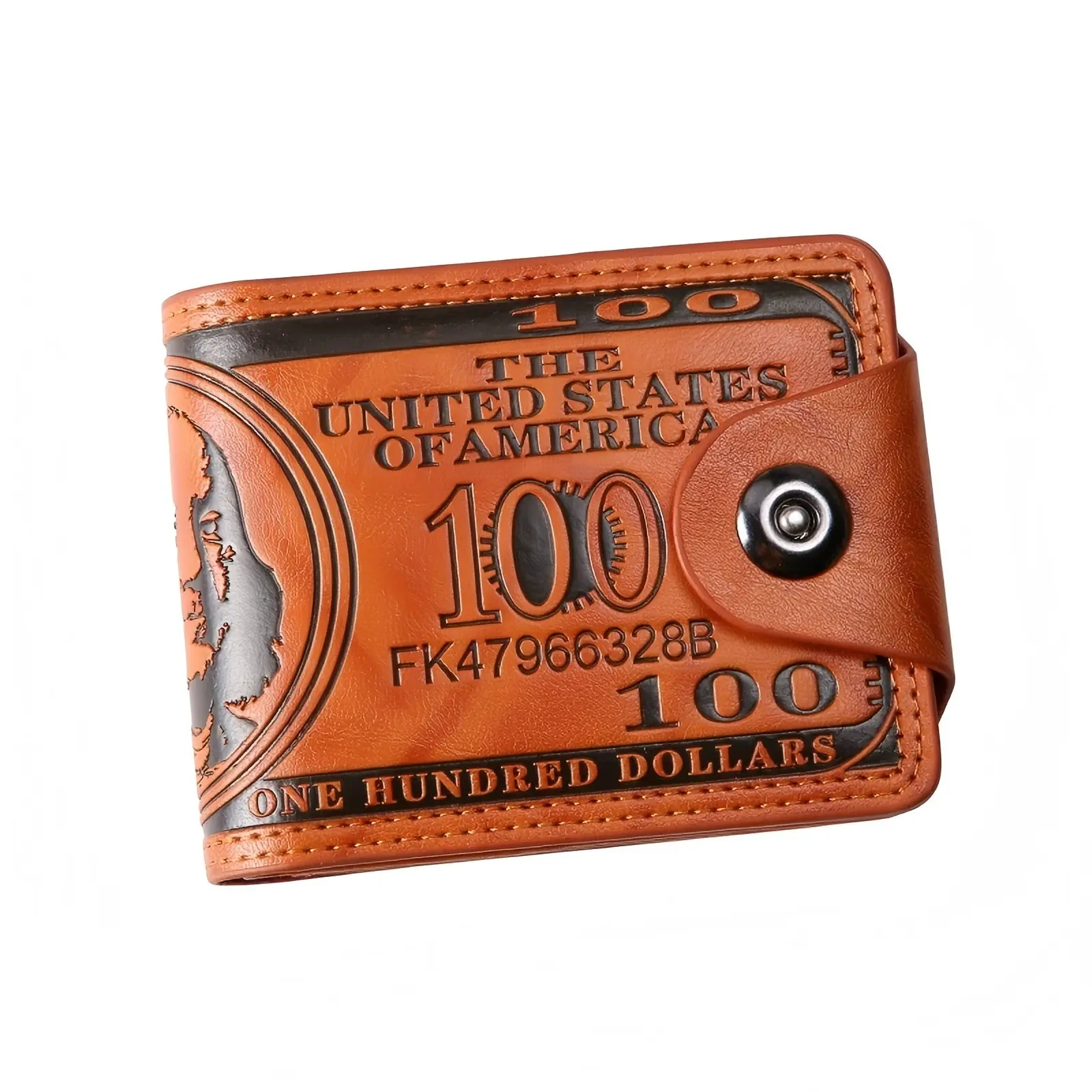 New Men's Wallets With 100 US Dollar PatternWallet Male Leather Walet Photo Card HolderFashion Large Capacity Wallet Purse Bag