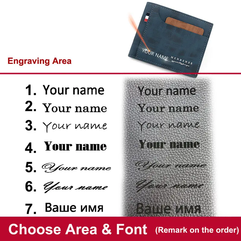 Free Name Costomized Men Wallets Short Card Holder Brand Male Purse Small Coin Pocket Top Quality PU Leather Zipper Men's Wallet