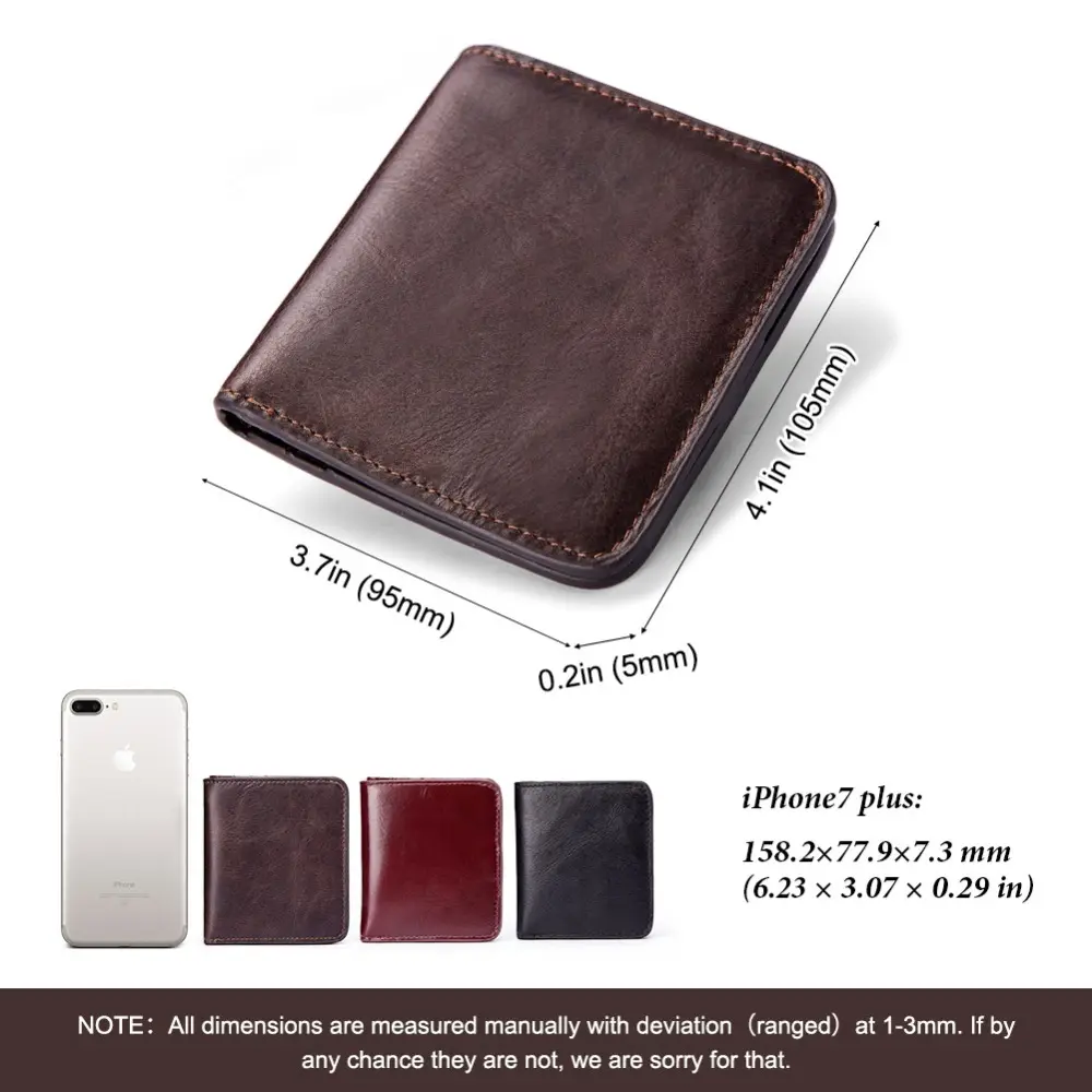 KAVIS Small Card Holder Genuine Leather Wallet Men Male Coin Purse Mini Portomonee Clamp for Money Bag Slim for Zipper Pocket