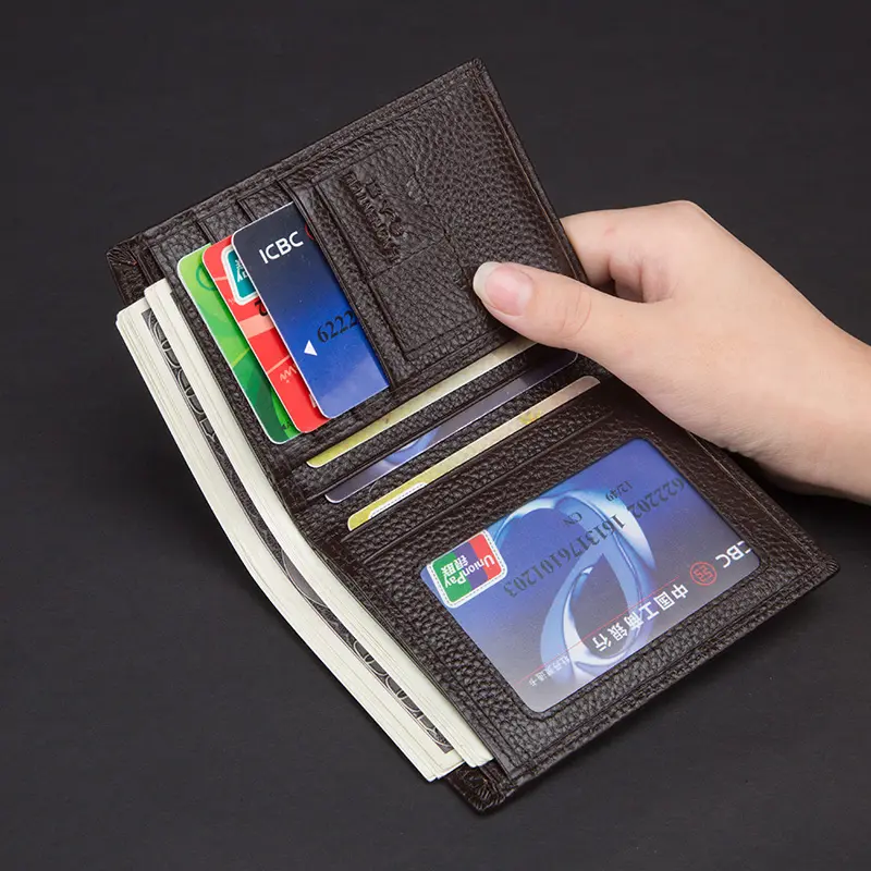 LAORENTOU Men Genuine Leather Wallet Small Card Holder Wallet Gift for Husband,  Boyfriend
