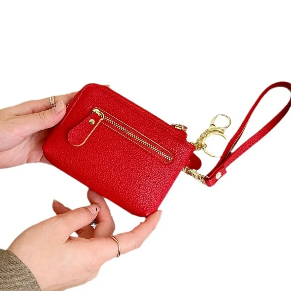 Multi Card Slots Women Short Wallet Hand Clutch Multifunctional Small Cowhide Wallets Portable Solid Color Pu Coin Purse Outdoor