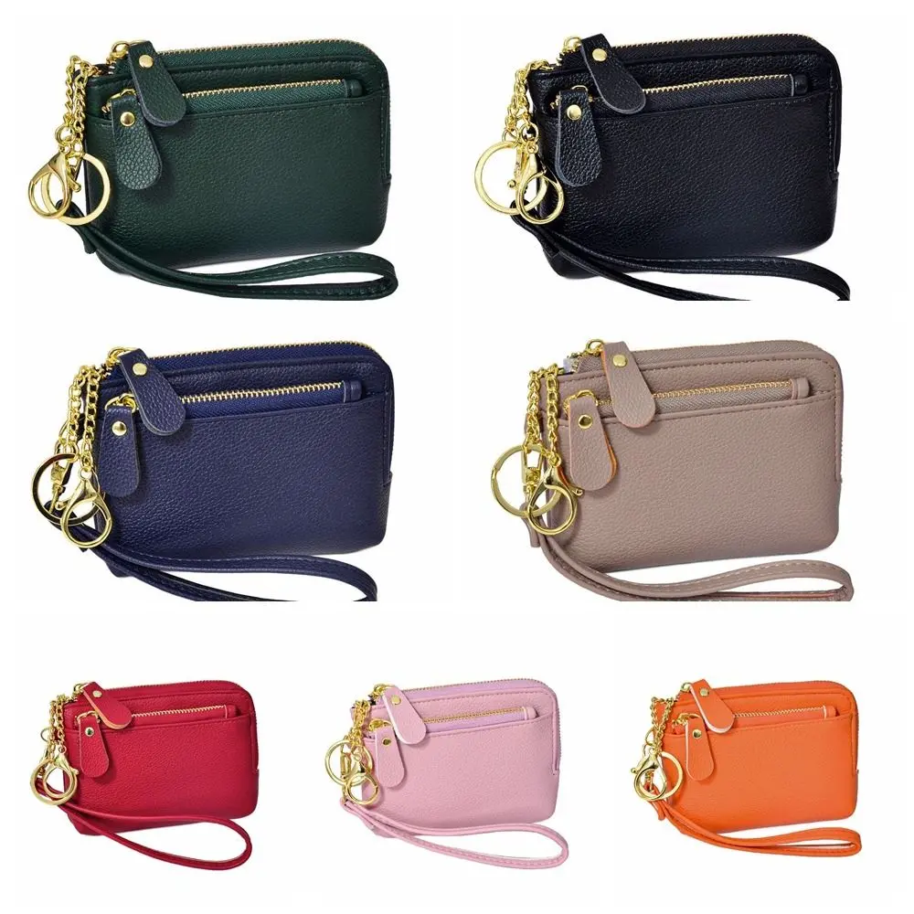 Multi Card Slots Women Short Wallet Hand Clutch Multifunctional Small Cowhide Wallets Portable Solid Color Pu Coin Purse Outdoor
