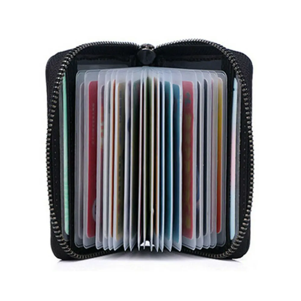 Mini Leather 22 card Wallet Business Case Purse Credit Card Holder RFID Blocking large capacity card holder Bag