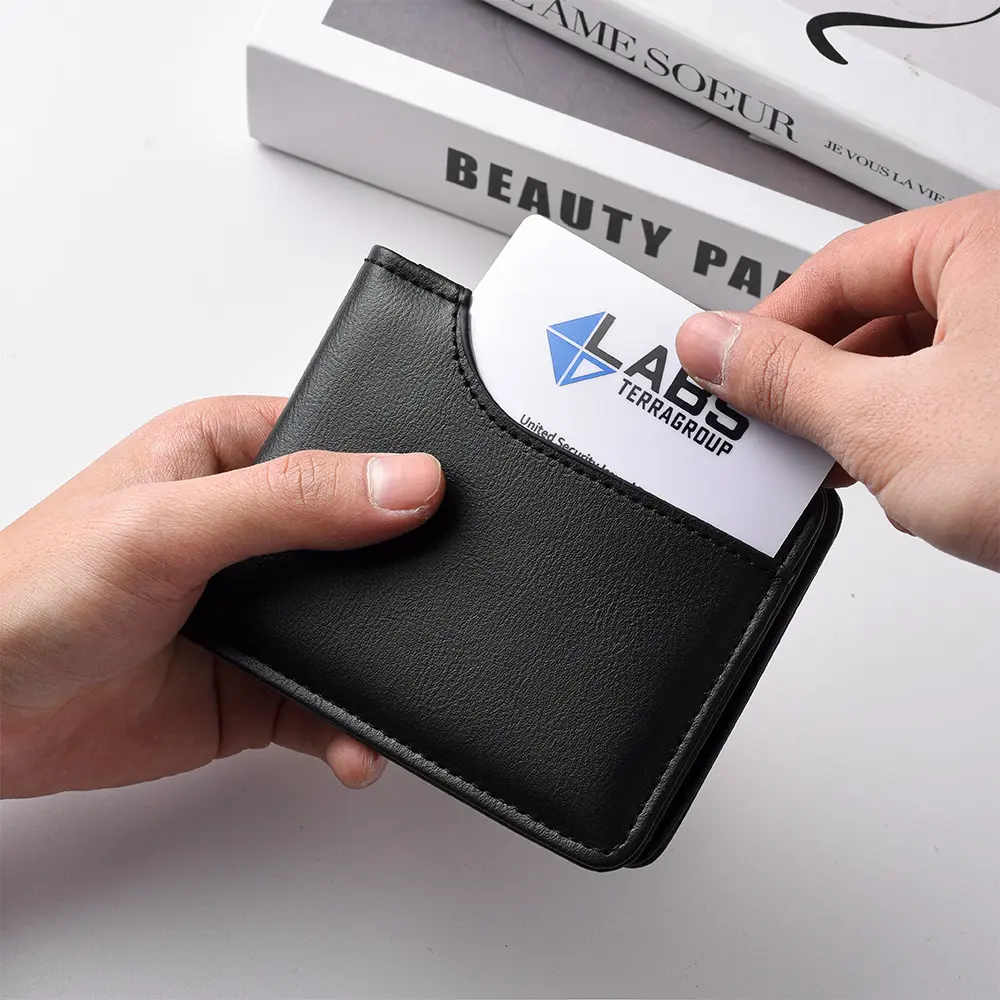 Men's Short Wallet Multi-Card Slot Card Holder PU Leather Luxury Wallet for Men