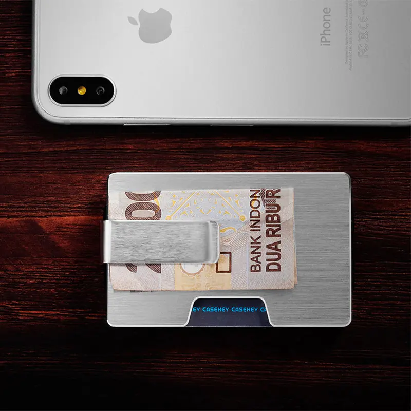 Rfid Card Holder Wallets Men Women Slim Thin Metal Minimalist Wallet Magsafe Male Money Bag Purse Short Small Walet for Men 2021