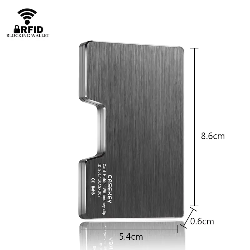 Rfid Card Holder Wallets Men Women Slim Thin Metal Minimalist Wallet Magsafe Male Money Bag Purse Short Small Walet for Men 2021