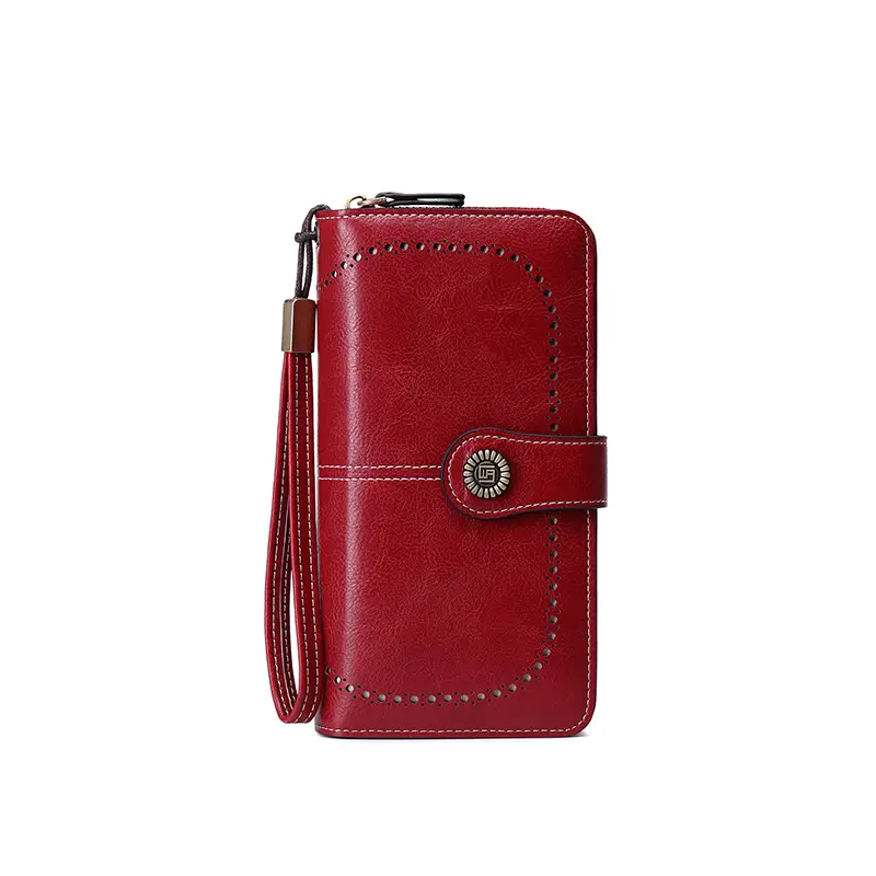 MIYIN Fashion Texture Women's Wallet High Quality RFID Anti theft Leather Wallet Women's Long Multi Card Wrist Bag