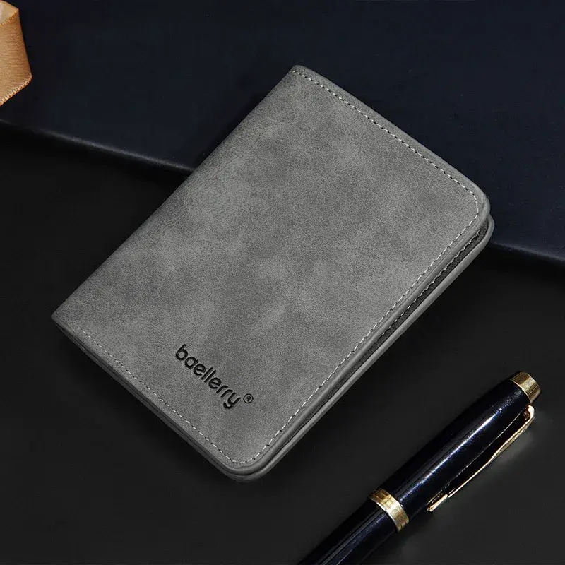 2025 New Wallet Men Short Dollar Clip Zipper Simple Soft Abrazine Leather Lightweight Coin Wallet for Male Card Holders Cartera