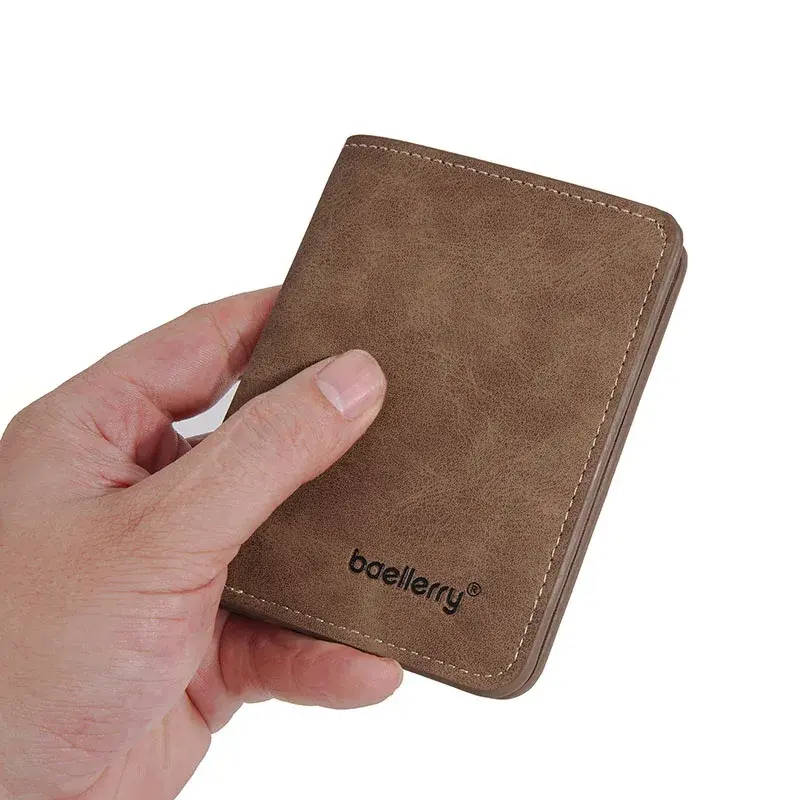 2025 New Wallet Men Short Dollar Clip Zipper Simple Soft Abrazine Leather Lightweight Coin Wallet for Male Card Holders Cartera