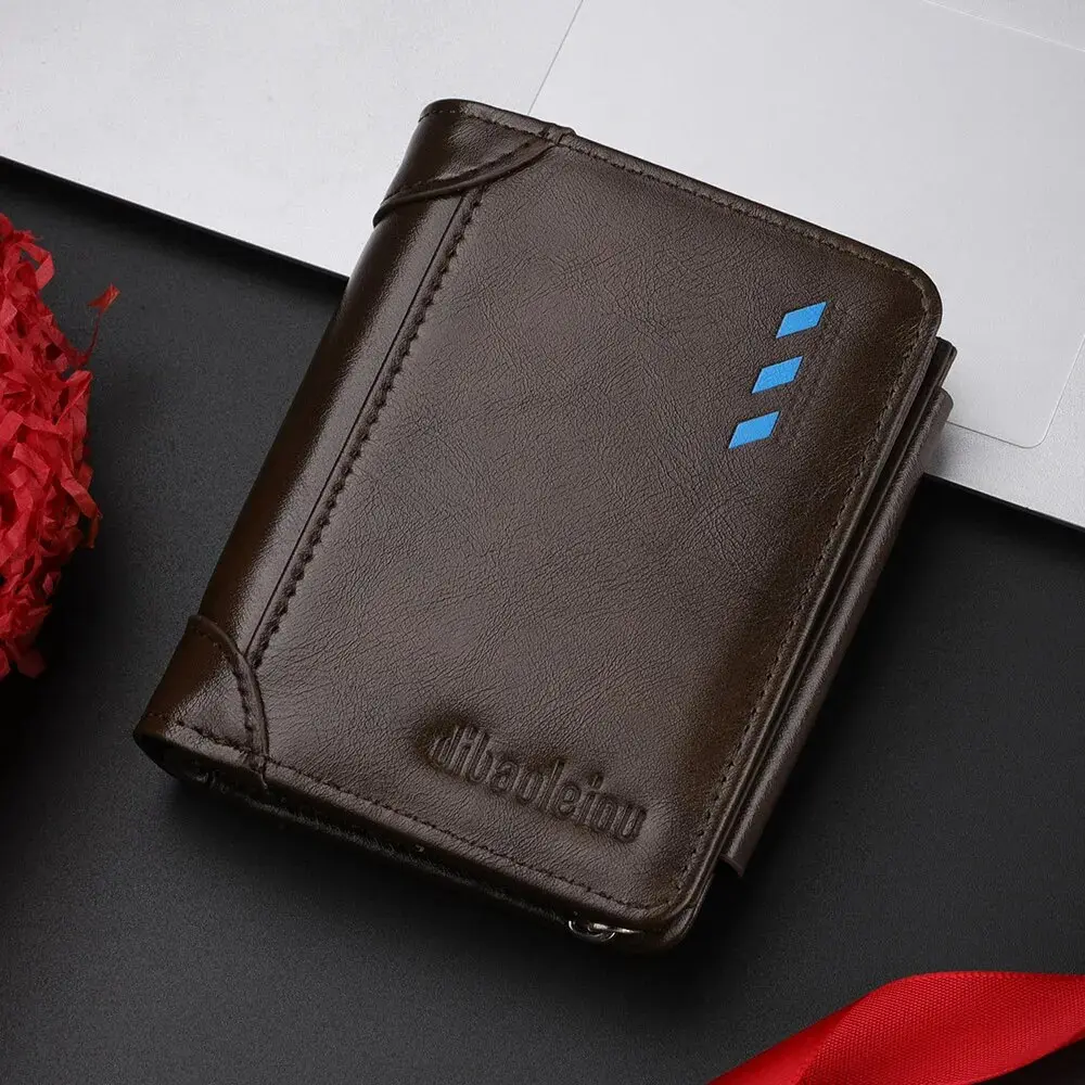 Men's Wallet Fashion Pu Soft Leather Wallet Card Holder Zipper Coin Pocket Coin Wallet Multi Card Wallet Gift Men's Wallet