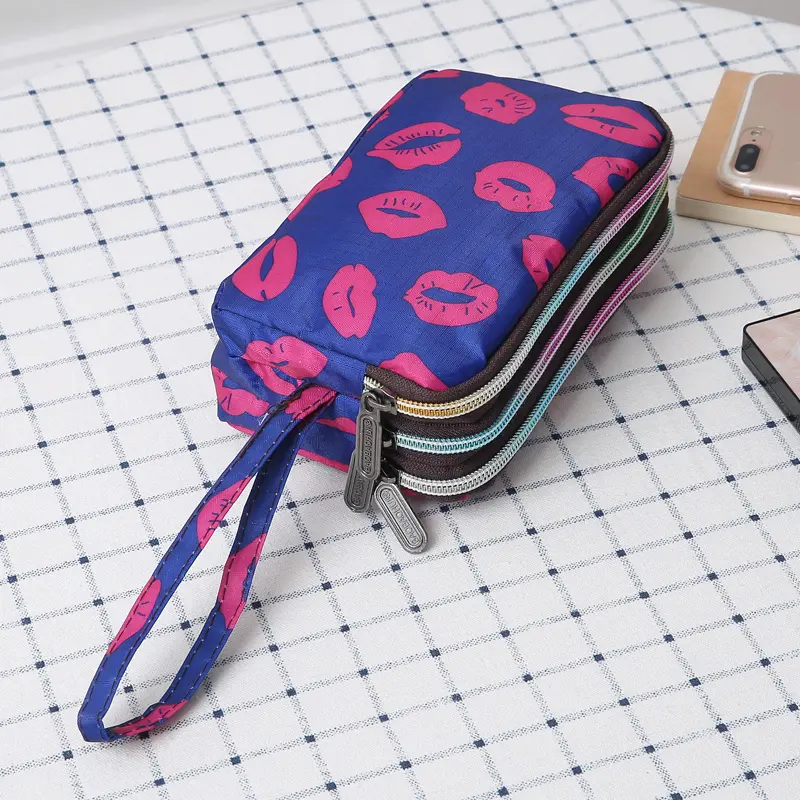 Lady's three-story handbag waterproof high-capacity change purse
