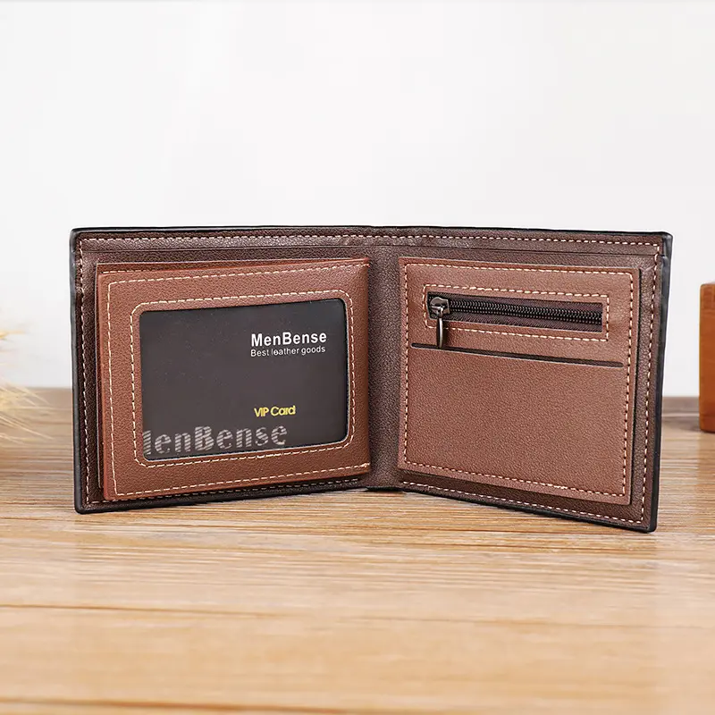 Men's Leather  Wallet Short Brand Luxury Men's Wallet Credit Card 2023 Top Vintage Male Small Wallet Coin Purse Brand Wallet