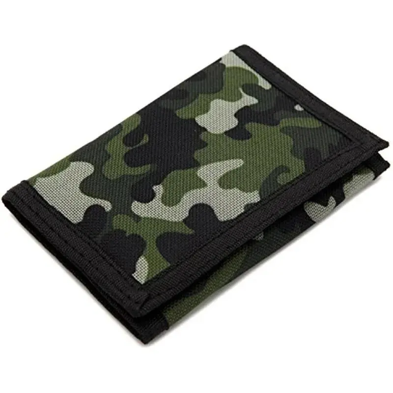 Camouflage Wallets Slim Wallet Trifold Sports Wallet Outdoor Canvas Wallets With Zipper Travel Coin Purse Cards Holder Gifts