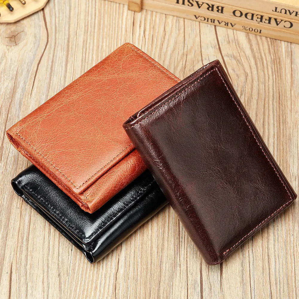 WESTAL RFID Blocking Men Wallets Genuine Leather Men's Wallet With Coin Pocket CardHolder with Muliti Card Slots Coin Purse 1134