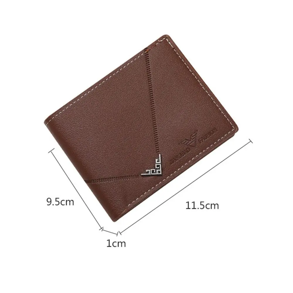 New Men PU Leather Wallets Men's Short Causal Purses Male Folding Wallet Coin Card Holders High Quality Slim Money Bag