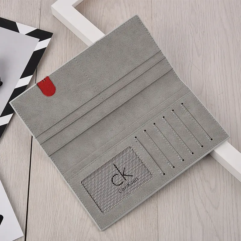 Men's Wallet Thin slim wallet Leather long Male Clutch mens wallets coin hand Purse pocket Cartera hombre billetera hombre 2022