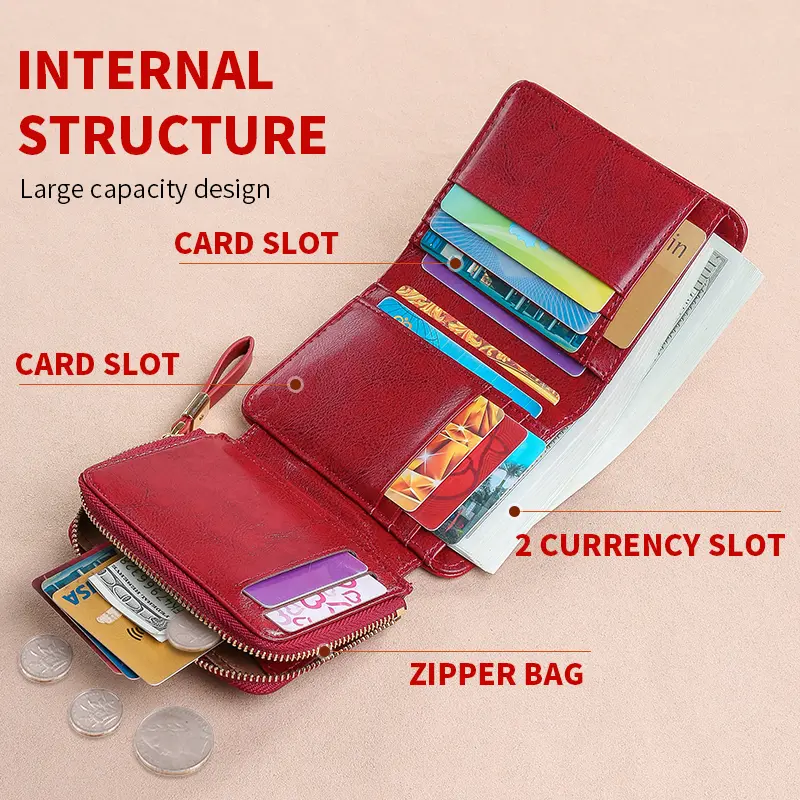 A Wallet with Multiple Card Slots And Large Capacity, Suitable for Holding Car Keys Or Coins. Perfect for Birthday Gifts, Valent