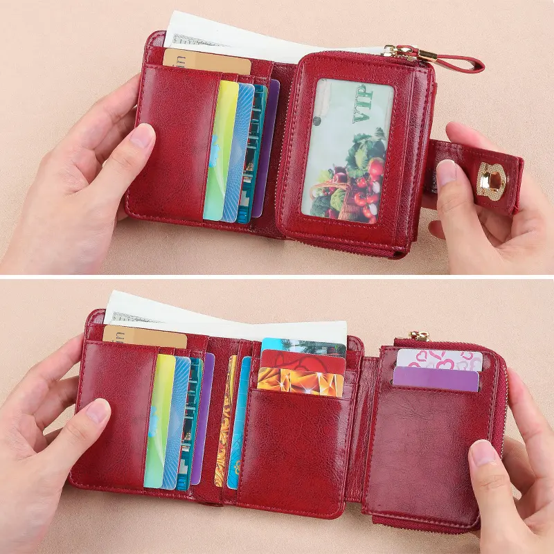 A Wallet with Multiple Card Slots And Large Capacity, Suitable for Holding Car Keys Or Coins. Perfect for Birthday Gifts, Valent