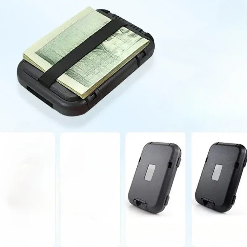 2024 New Metal Wallet Wallet RFID Block Minimalist Wallet Men's Ultra Thin Aluminum Clip Pocket Cash Credit Card Holder