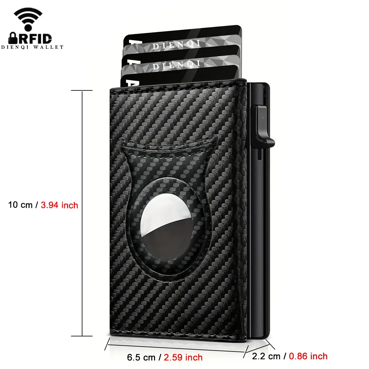 Rfid Credit Card Holder Men Wallets For Apple Airtag Carbon Fiber Cardholder Coin Purse Small Minimalist Wallets For Air Tag