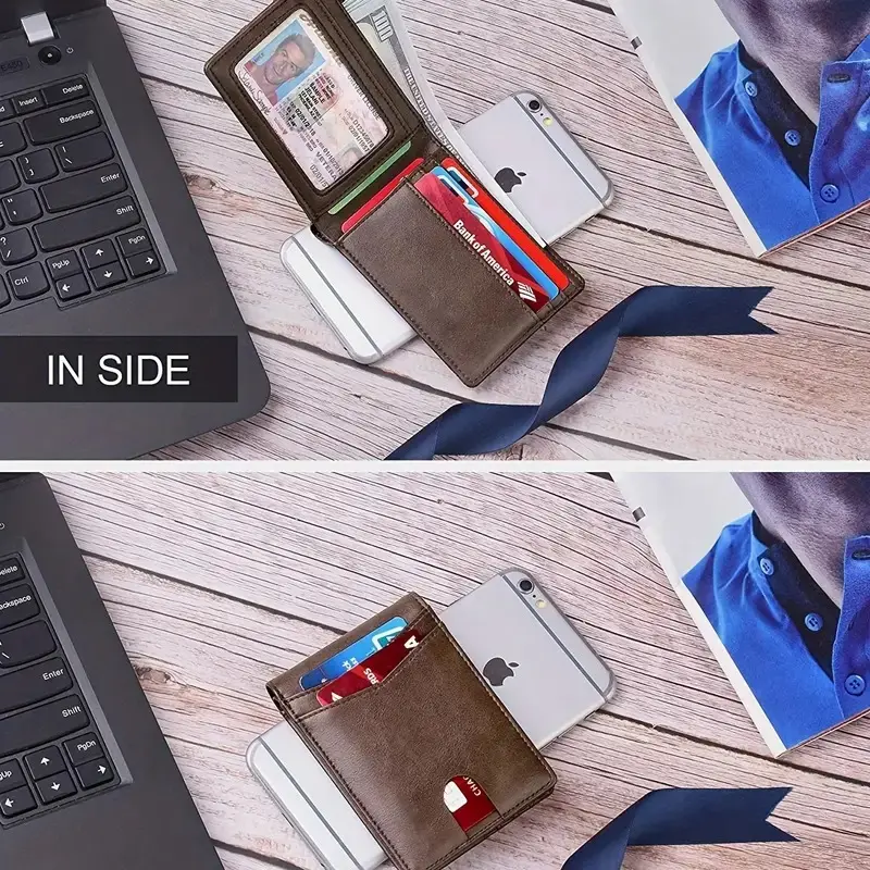Lightweight Vintage Bifold Wallet: A Stylish & Durable Credit Card Holder & Coin Purse