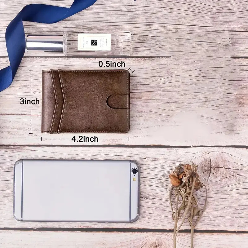 Lightweight Vintage Bifold Wallet: A Stylish & Durable Credit Card Holder & Coin Purse