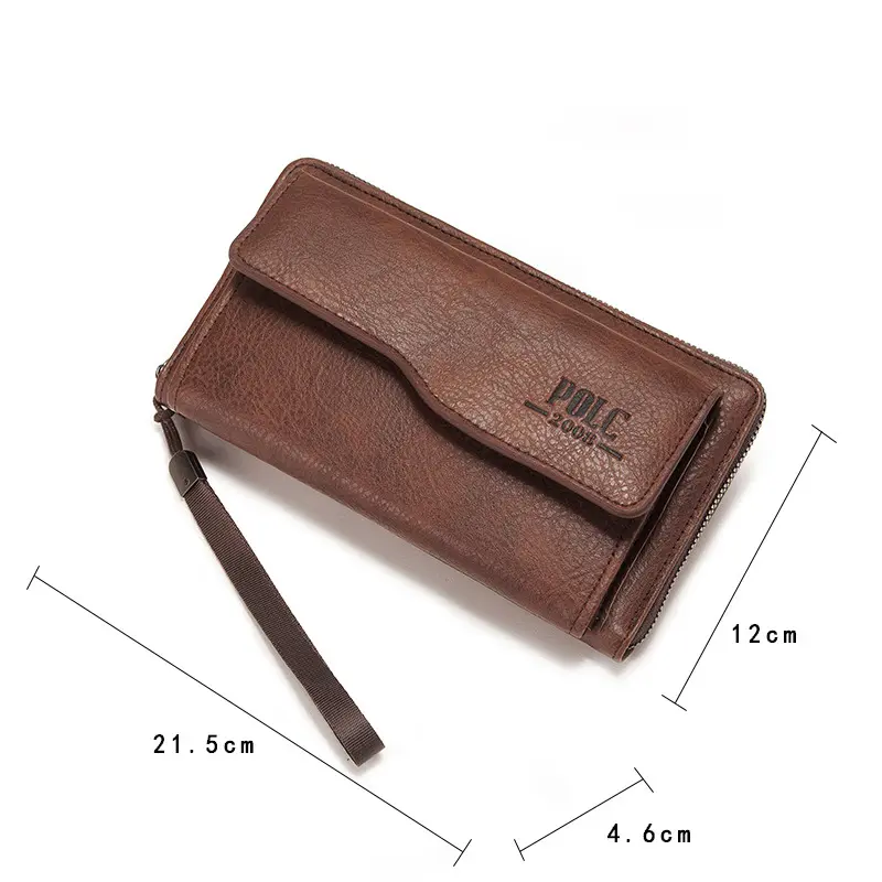 NEW Men's Wallet PU Leather Large Capacity Long Wallet for men Portable Card Holder High Quality Phone Coin Storage Handbag