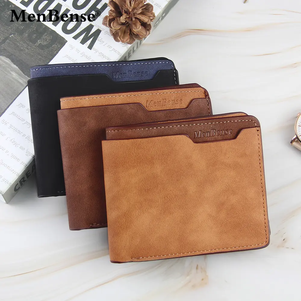 2022 New Short Luxury Men Wallets Slim Card Holder Brand Male Wallet Name Engraved High Quality PU Leather Small Men's Purses