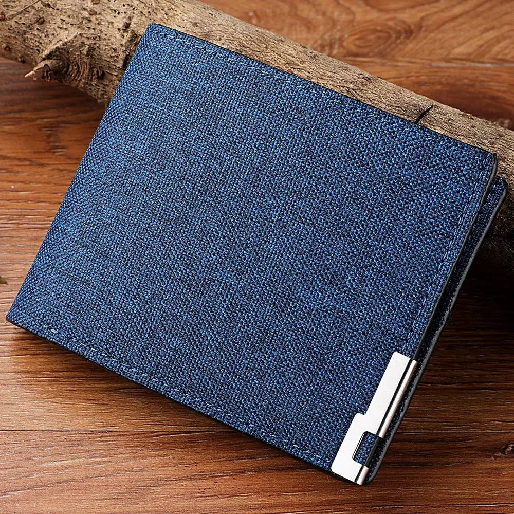 Men's Short PU Leather Wallet Simple Solid Color Fashion Thin Money Credit Card Holder Bag Men's Birthday Gift