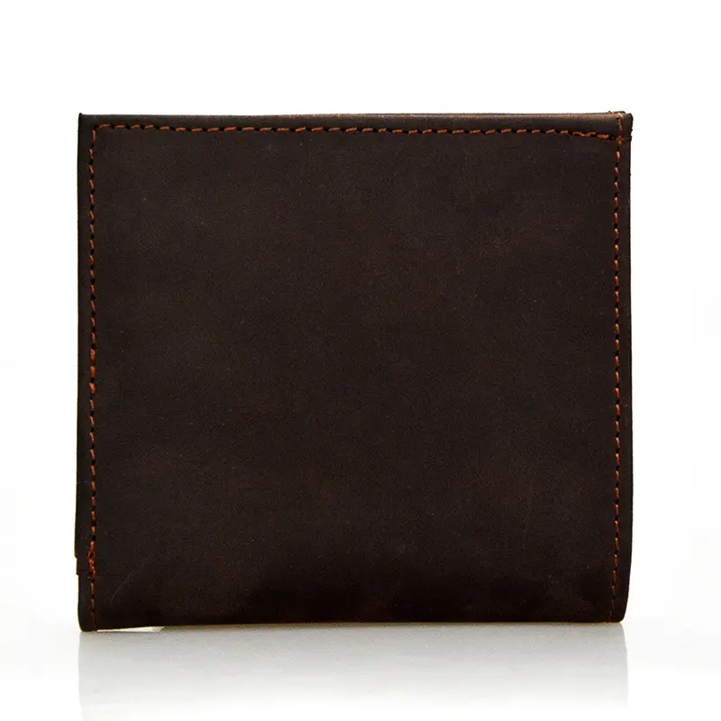 Men Genuine Leather Purse Small Slim Pocket Wallet Male Bifold Card Holder Wallet for Coin Men's Money Bag