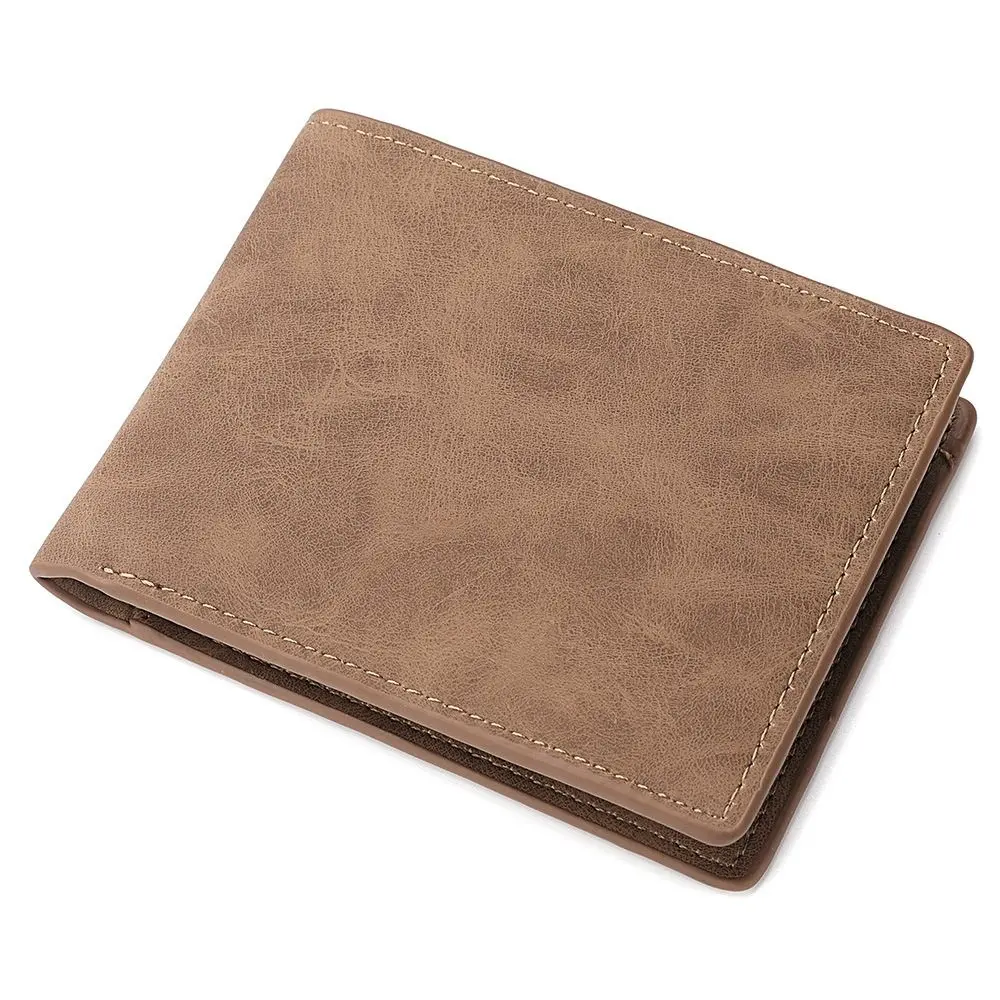 PU Leather Men Wallet Fashion Multi-card Slot Large-capacity Coin Purse Folding Short Purse