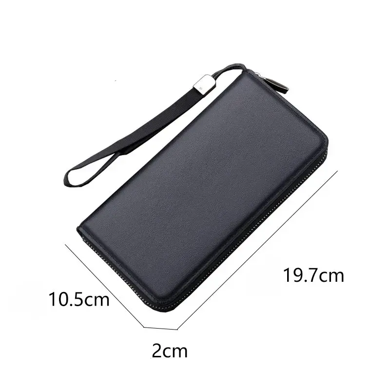 Men Long Purse Wallets Zipper Man Clutch Wallet Business Large Capacity High Quality Male Purse