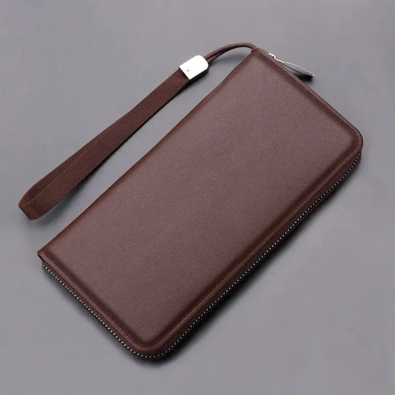 Men Long Purse Wallets Zipper Man Clutch Wallet Business Large Capacity High Quality Male Purse