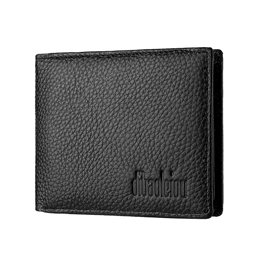 Business Short Genuine Leather Men's Wallet Multi Function ID Card Holder Men's Wallet Simple High Quality Men's Wallet