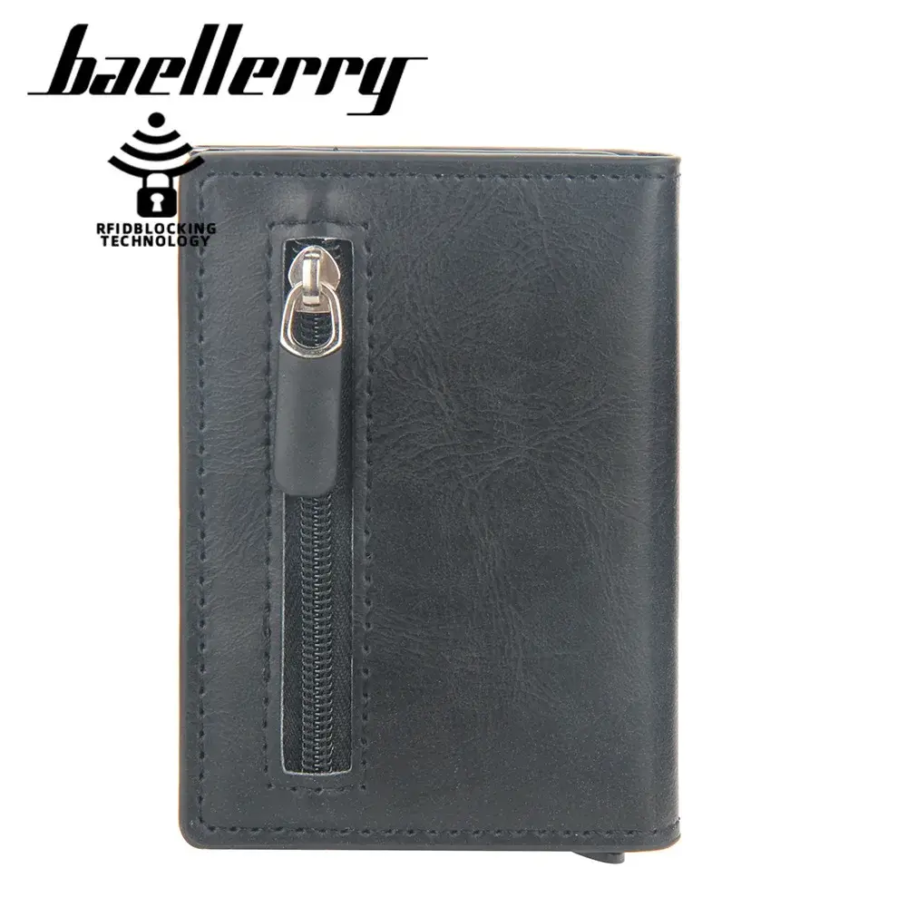Anti RFID Credit Card Holder Minimalist Wallet Men Slim Leather ID Card Case Business Bank Cardholder Pocket Purse